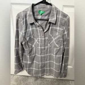 dip Gray Plaid Button-Down Shirt